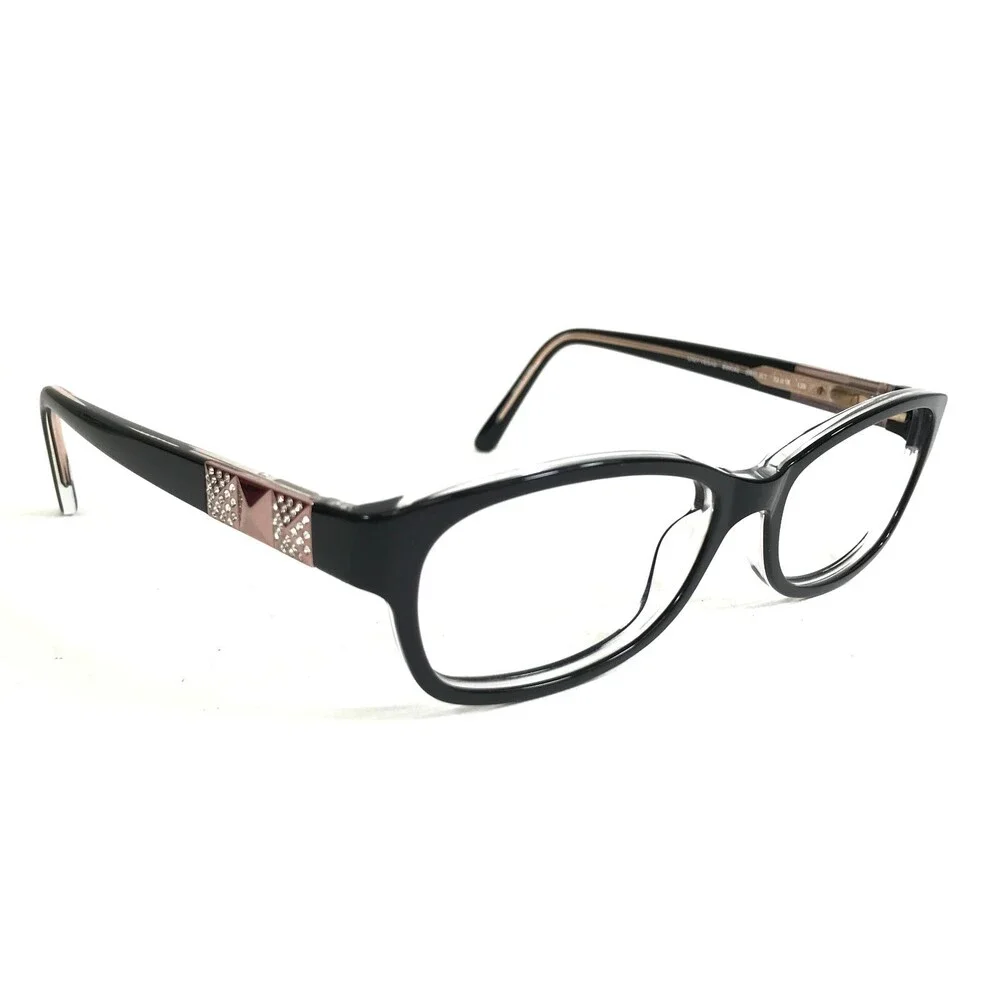Bebe Eyeglasses Frames BB5082 001 LADY VEGAS Black Clear Crystals 52-16-135